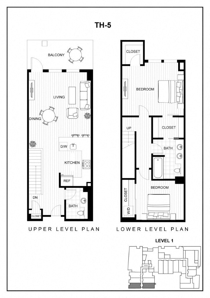 Floor plan for 2 beds, 1.5 baths, 1138 sqft